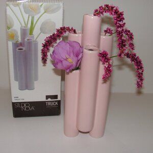 Mikasa Truck Tangent Vase Pink Ceramic